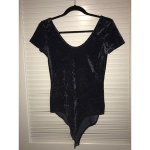 AE Navy Velvet Bodysuit